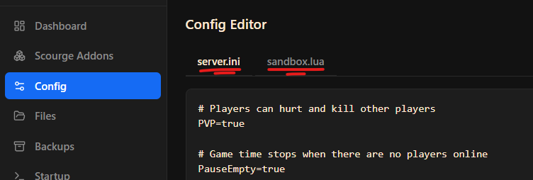 Open the Config Editor