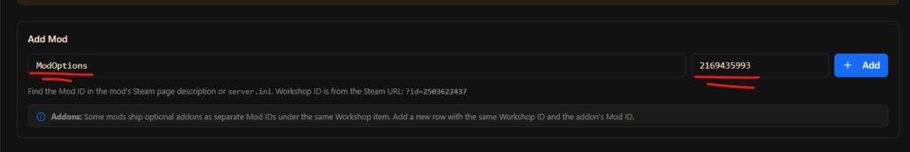Add the Mod